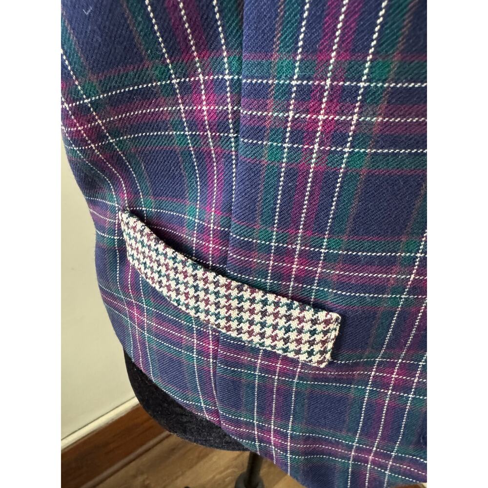 Vintage David Brooks Plaid Wool Vest Size 10 100 percent wool - Picture 4 of 11